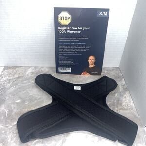 Copper Solution Brace Back Posture Corrector Size S/M Black